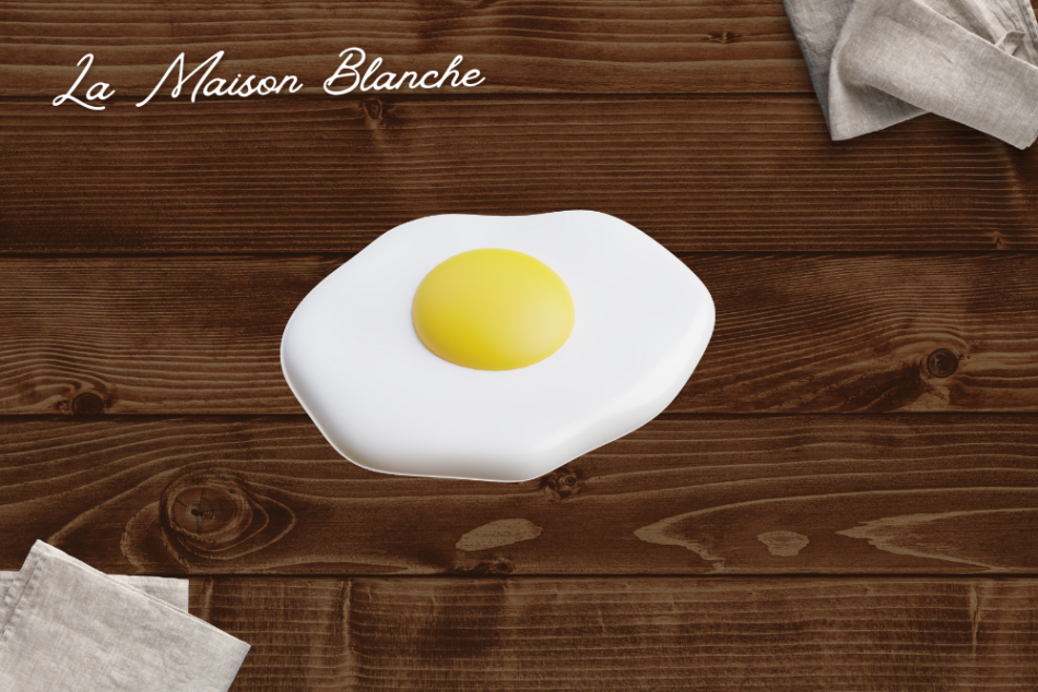 Omelette sur le plat